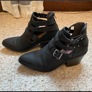 Pop Moto Biker Ankle Boots/Booties NWOT